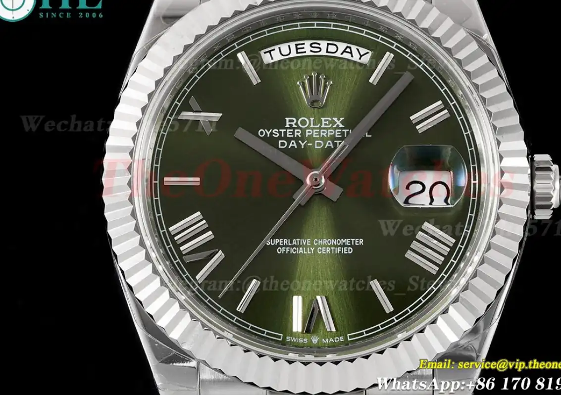 DayDate 228239 40mm Pres SS SS Green Rmn GSF A3255 (Tungsten Heavy Version)