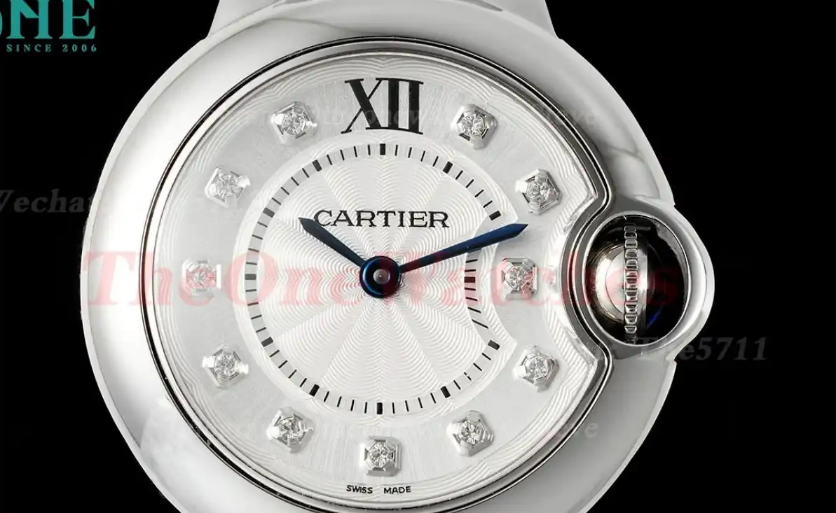 Ballon Bleu De Cartier 33mm SS SS White Dia AF Quartz