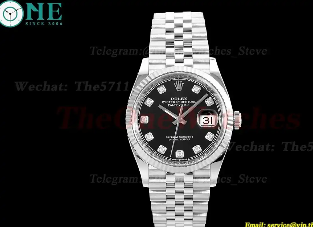 Datejust 126234 36mm Jub SS SS Black Mois Clean SH3235