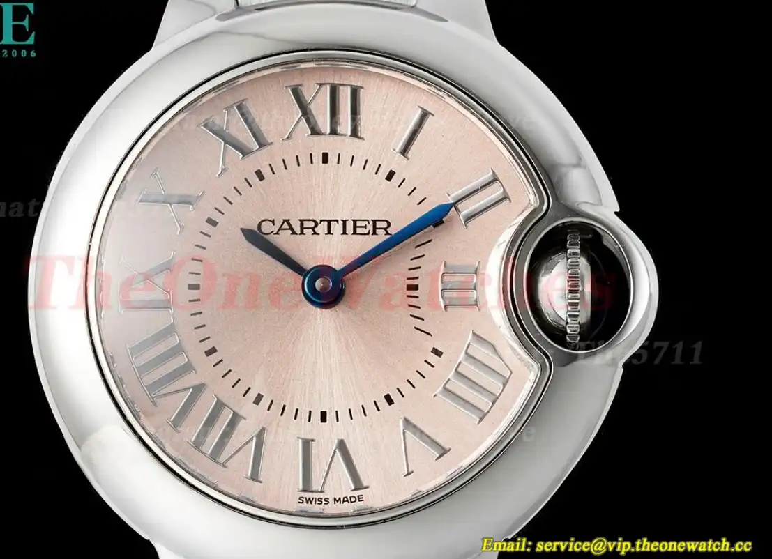 Ballon Bleu De Cartier 28mm SS SS Pink Dial AF Quartz