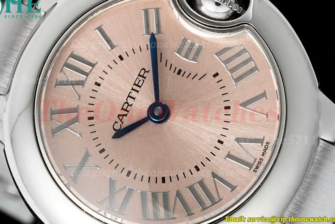 Ballon Bleu De Cartier 28mm SS SS Pink Dial AF Quartz