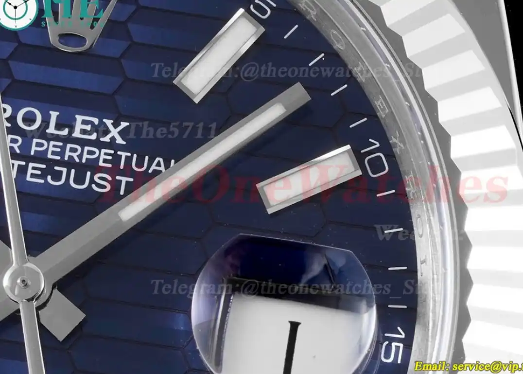 Datejust 126334 41mm Jub SS SS Blue Texetured Dial Clean SH3235