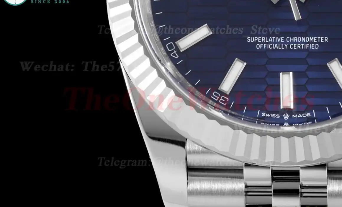 Datejust 126334 41mm Jub SS SS Blue Texetured Dial Clean SH3235