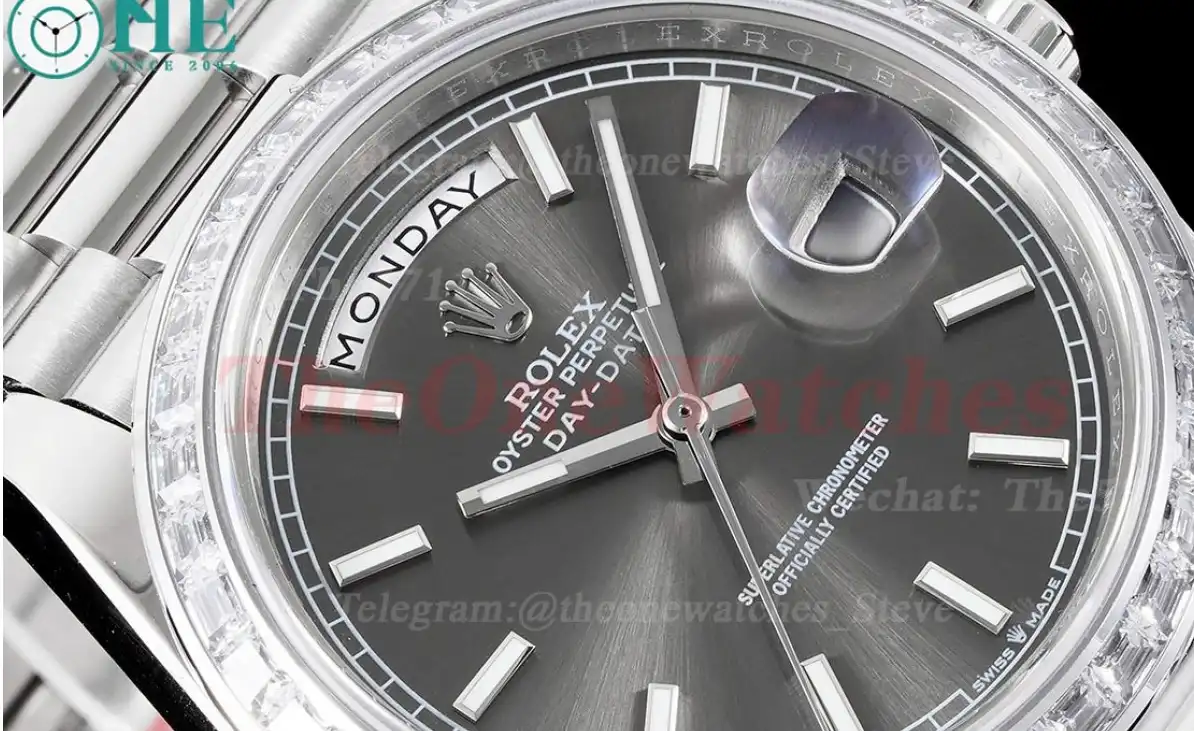 DayDate 228396 40mm Pres Dia SS SS Grey Dial GSF A3255 (Tungsten Heavy Version)