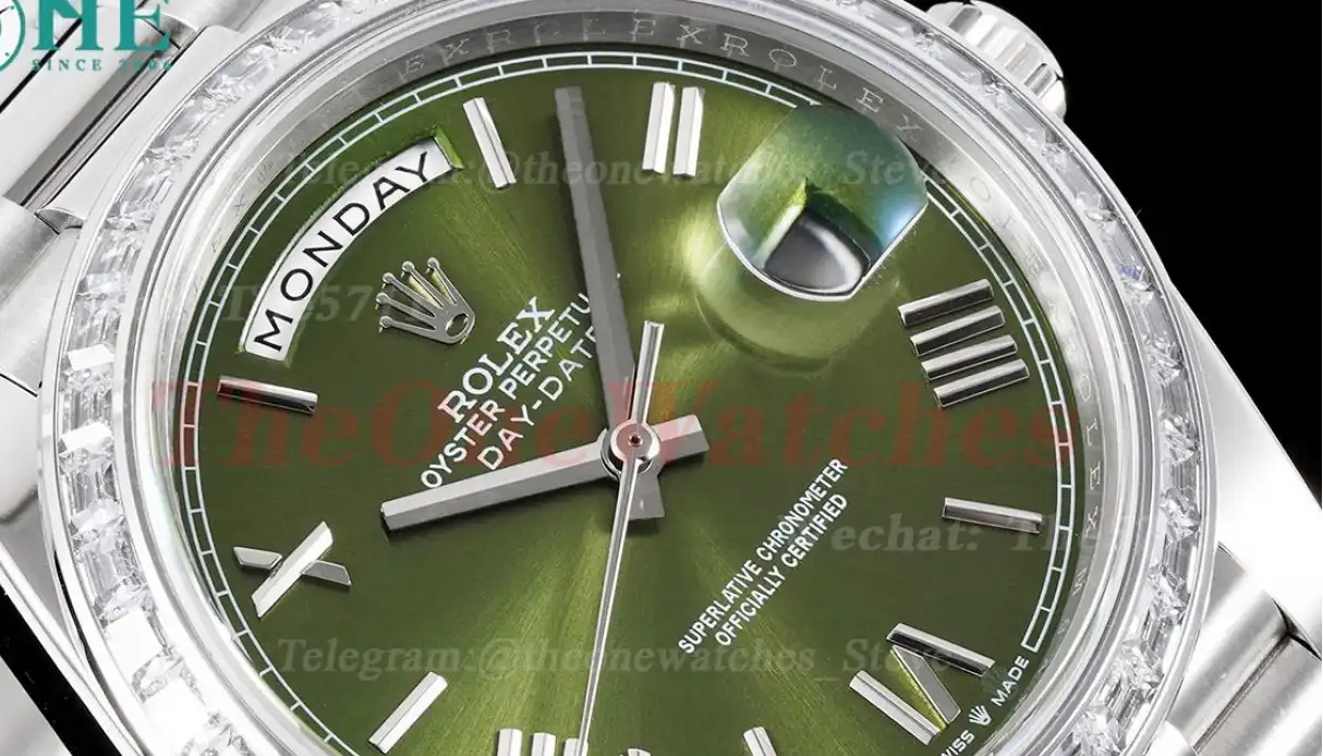 DayDate 228396 40mm Pres Dia SS SS Green Dial GSF A3255 (Tungsten Heavy Version)