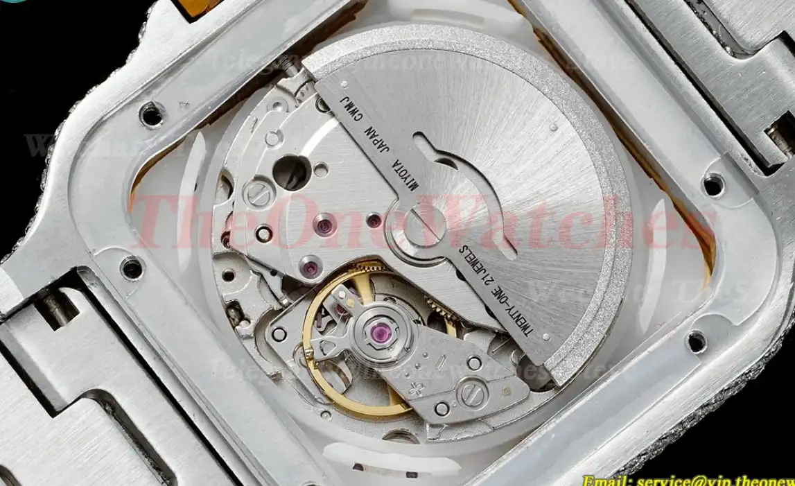 Santos 100 Mens XL 40mm YG SS SS Dia Rmn AMG MY9015