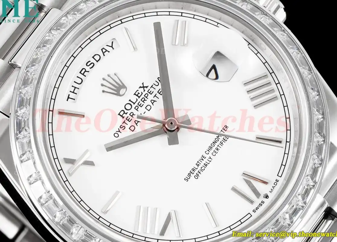 DayDate 228396 40mm Pres SS SS White Dial GSF A3255 (Tungsten Heavy Version)