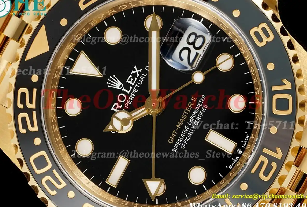 GMT II 126718 GRNR 40mm Jub YG YG Black Dial Clean DD3285 Super Clone