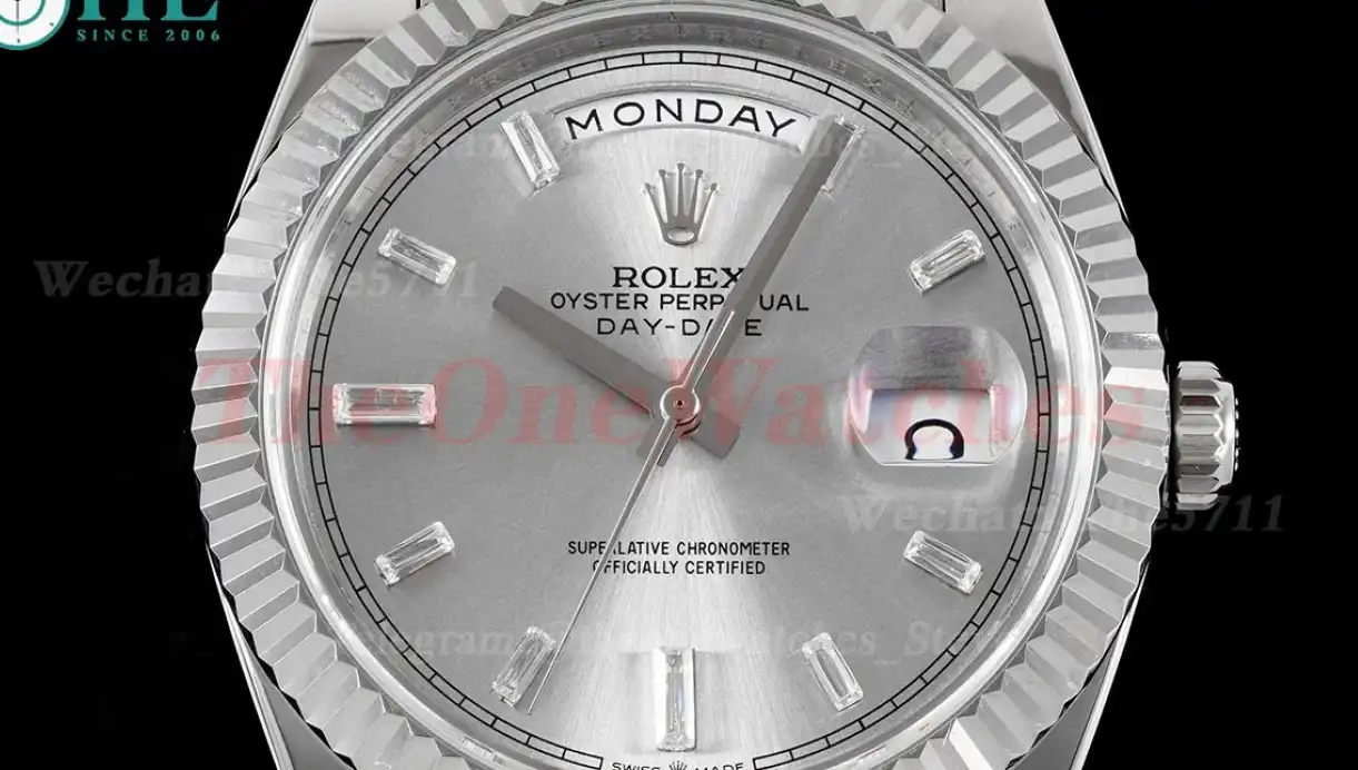 DayDate 228239 40mm Pres SS SS Silver Grey Dial GSF A3255 (Tungsten Heavy Version)