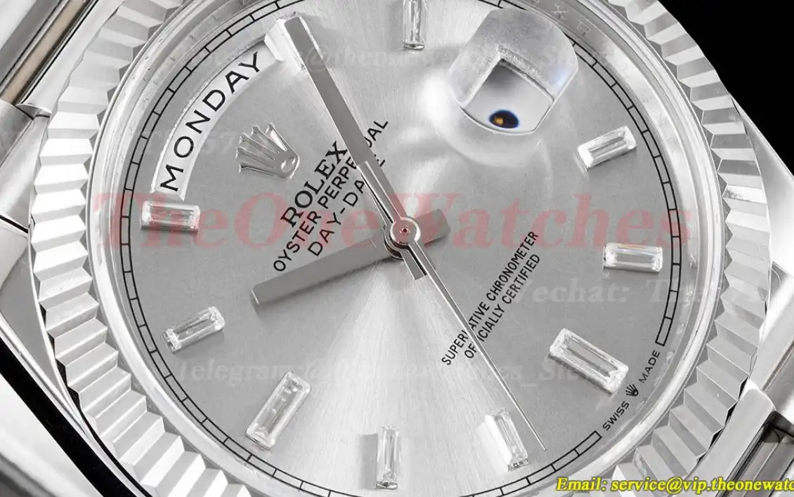 DayDate 228239 40mm Pres SS SS Silver Grey Dial GSF A3255 (Tungsten Heavy Version)