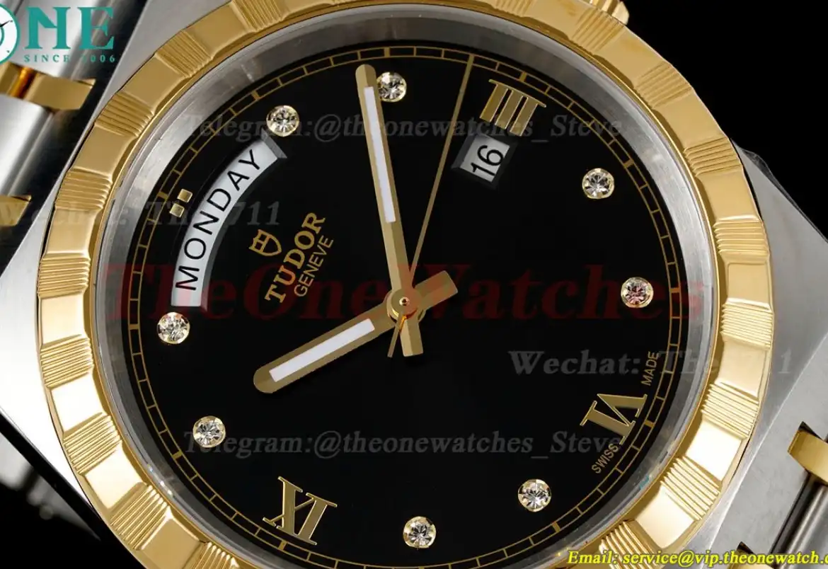 Royal Day-Date 41mm SS YG Black Dia V7F A2824