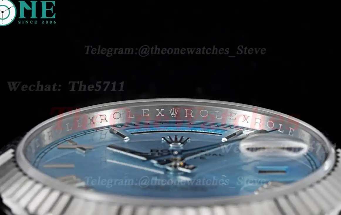 DayDate 228239 40mm Pres SS SS Ice Blue Dial GSF A3255 (Tungsten Heavy Version)