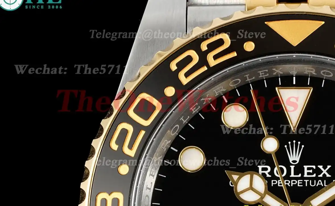 GMT II 126713 GRNR 40mm Jub SS YG Black Dial Clean DD3285 Super Clone