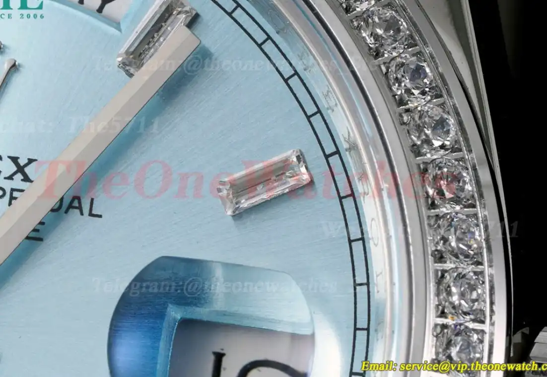 DayDate 228349 40mm Pres SS SS Ice Blue Dia GSF A3255 (Tungsten Heavy Version)