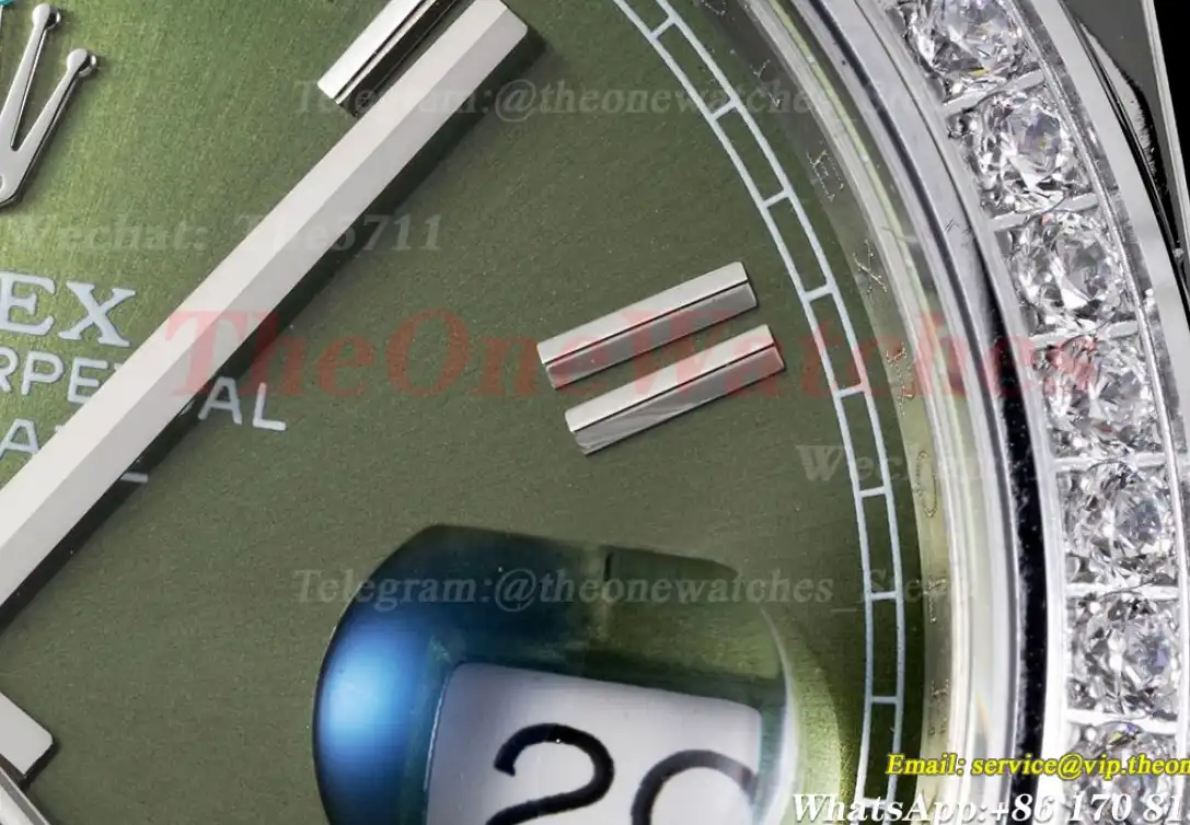 DayDate 228349 40mm Pres SS SS Green Dial GSF A3255 (Tungsten Heavy Version)