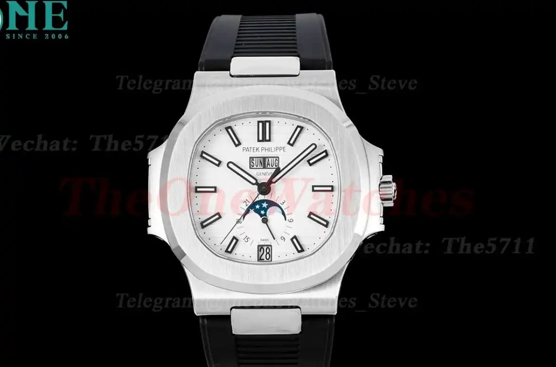 Nautilus 5726 40mm SS RU White Textured Dial PPF A324