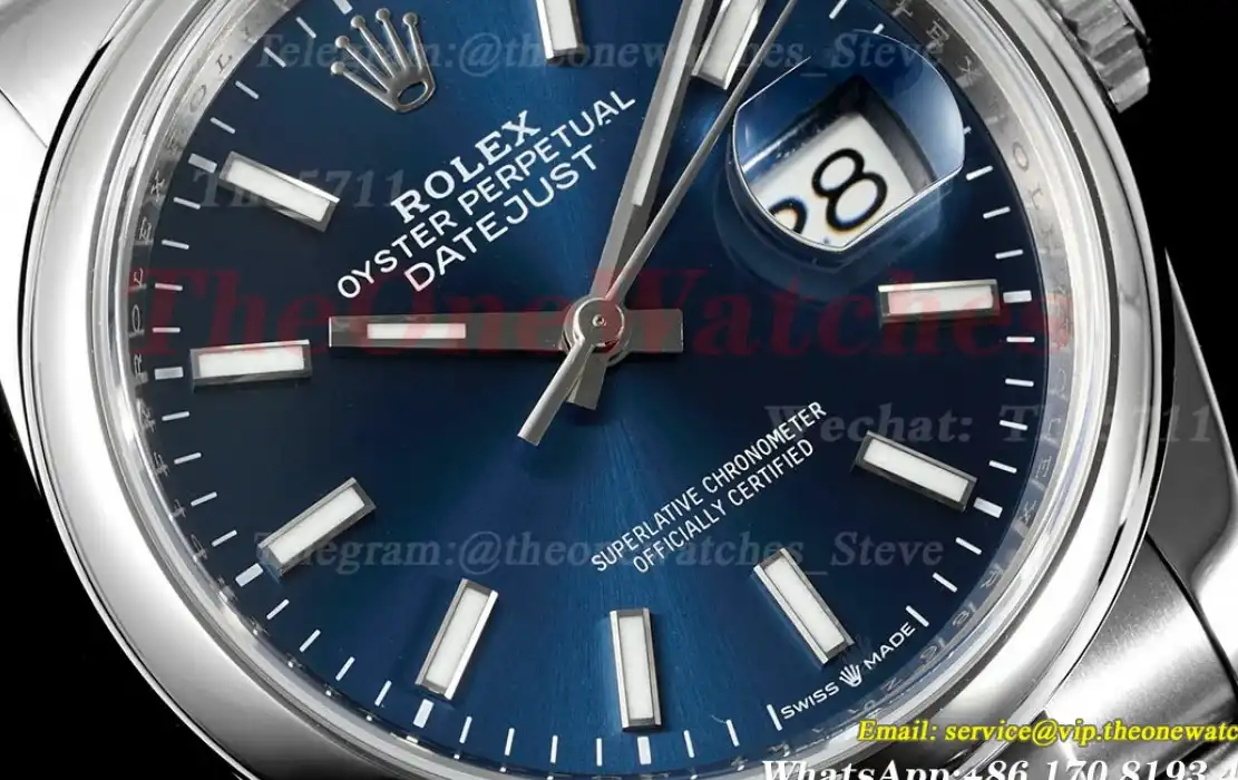 Datejust 126200 36mm Oys SS SS Blue Dial VSF VS3235