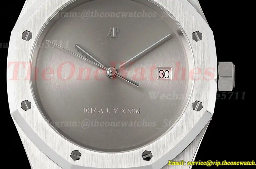 Royal Oak 41mm 1017 ALYX 9SM SS SS Silver Dial APS SA3120 Super Clone