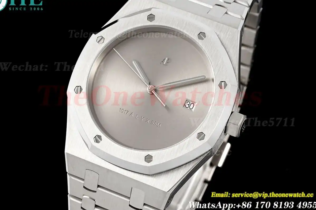 Royal Oak 41mm 1017 ALYX 9SM SS SS Silver Dial APS SA3120 Super Clone