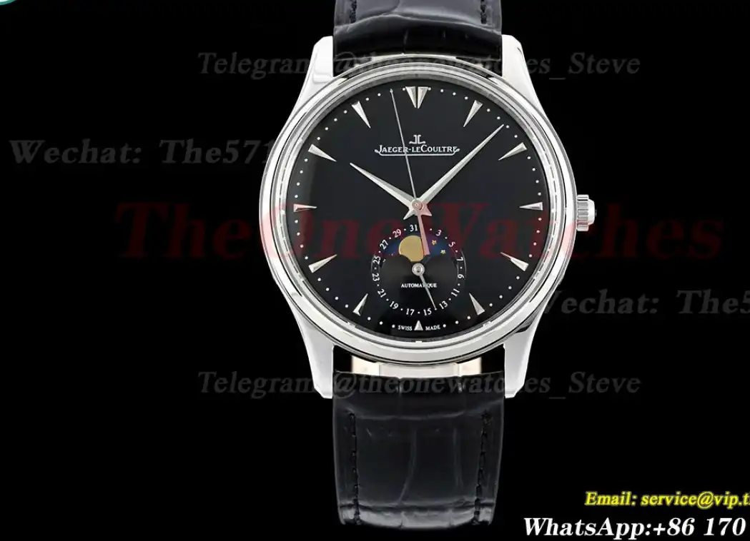 Master Ultra Thin Moonphase SS LE Black Stk AZF A925