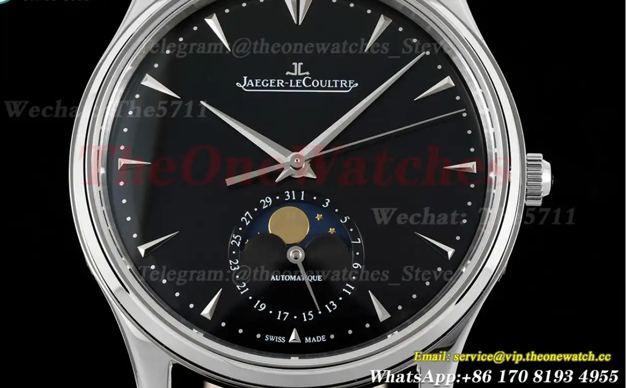 Master Ultra Thin Moonphase SS LE Black Stk AZF A925