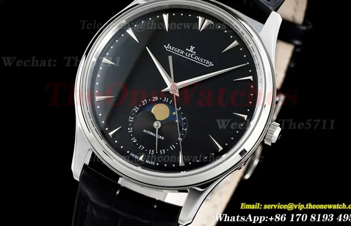 Master Ultra Thin Moonphase SS LE Black Stk AZF A925