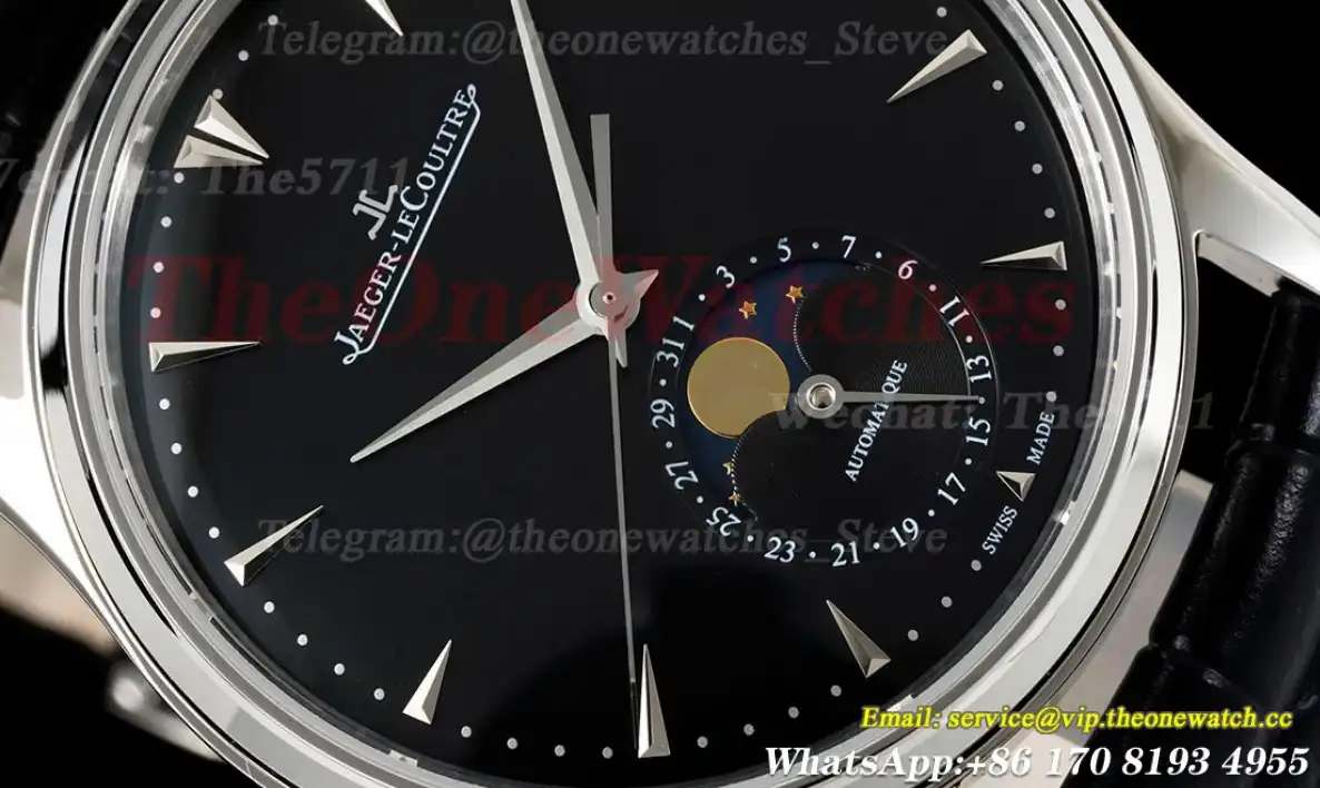 Master Ultra Thin Moonphase SS LE Black Stk AZF A925