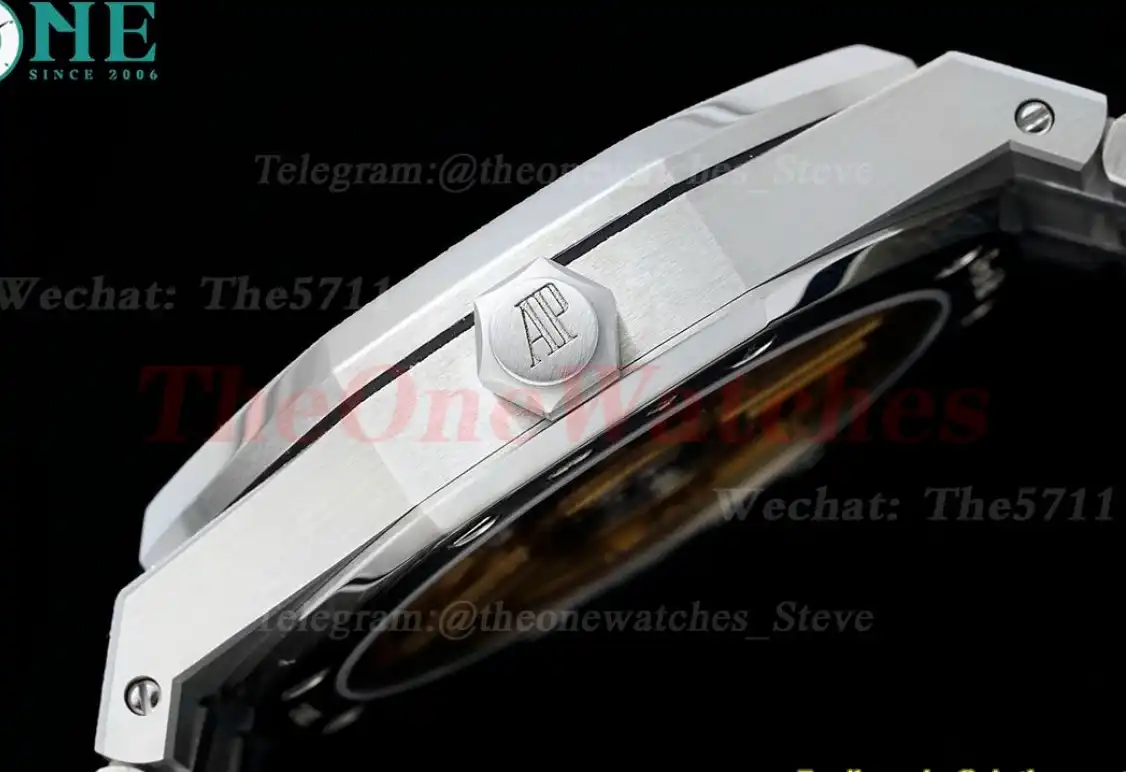 Royal Oak 15500 41mm Frosted SS SS Black Dial APSF A4302 Super Clone