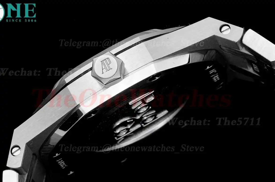 Royal Oak Ladies 33mm SS SS Black Stk JJF Swiss Qtz