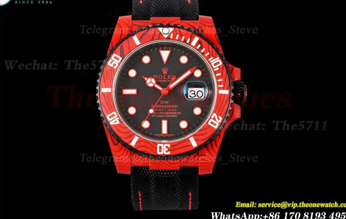 Submariner DIW 40mm 904L SS NY Red Dial VSF VS3135