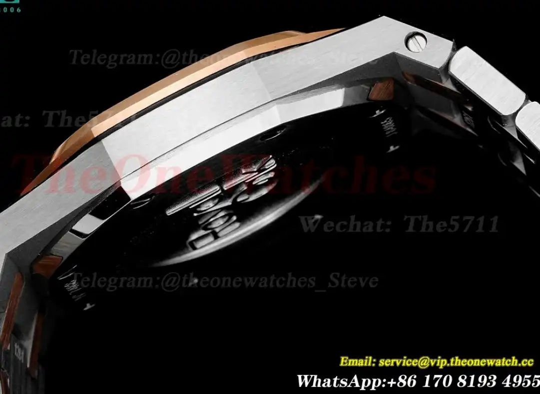 Royal Oak Ladies 33mm RG SS Brown Dial JJF Swiss Qtz