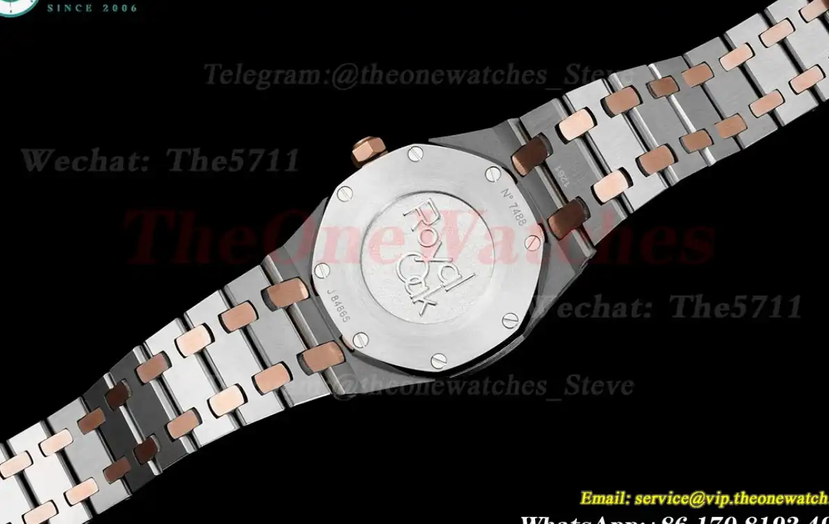 Royal Oak Ladies 33mm RG SS Diamond White JJF Swiss Qtz