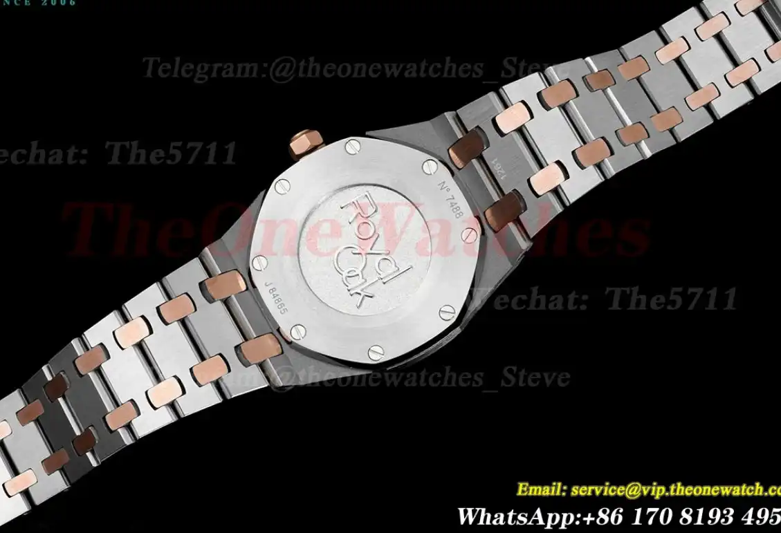 Royal Oak Ladies 33mm RG SS White Dial JJF Swiss Qtz