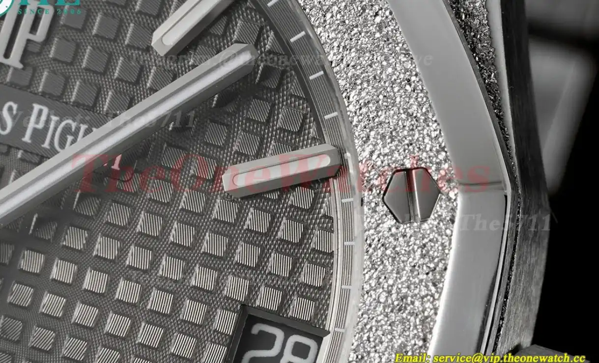 Royal Oak 15500 41mm Frosted SS SS Grey Dial APSF A4302 Super Clone