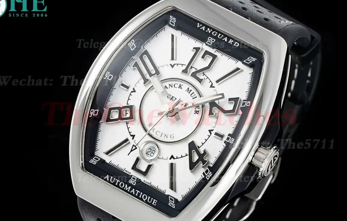 Vanguard Mens 44mm SS LE White Black ABF A2824