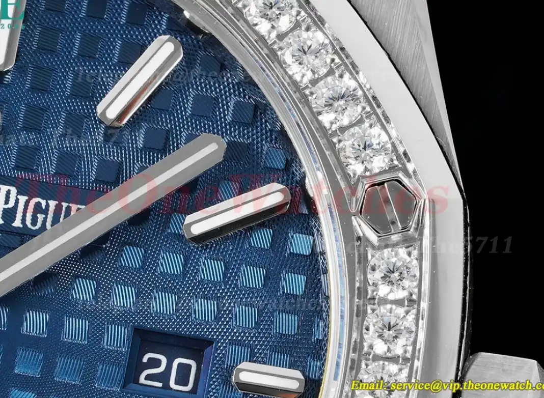 Royal Oak Ladies 33mm SS SS Diamond Blue JJF Swiss Qtz