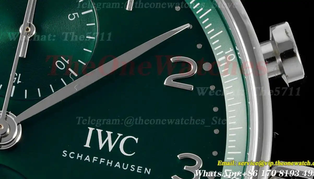 Portuguese Chrono IW371617 41mm SS SS Green Num ZF A69355