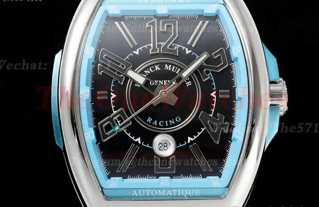 Vanguard Mens 44mm SS LE Black Light Blue ABF A2824