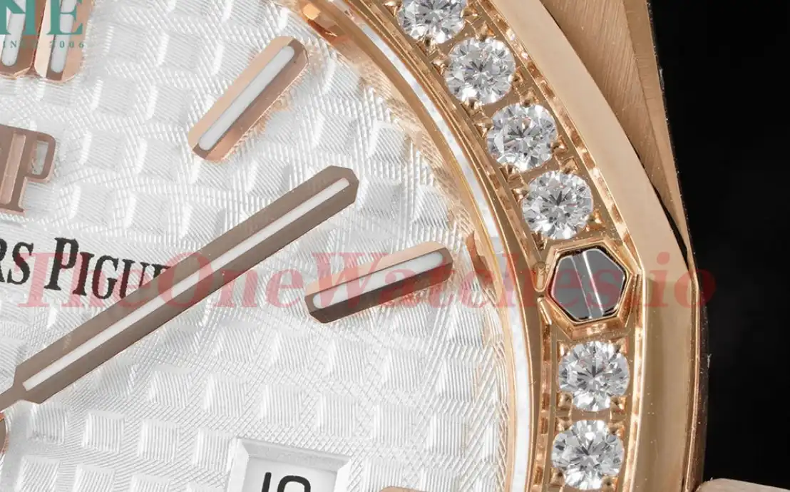 Royal Oak Ladies 33mm RG RG Diamond White JJF Swiss Qtz