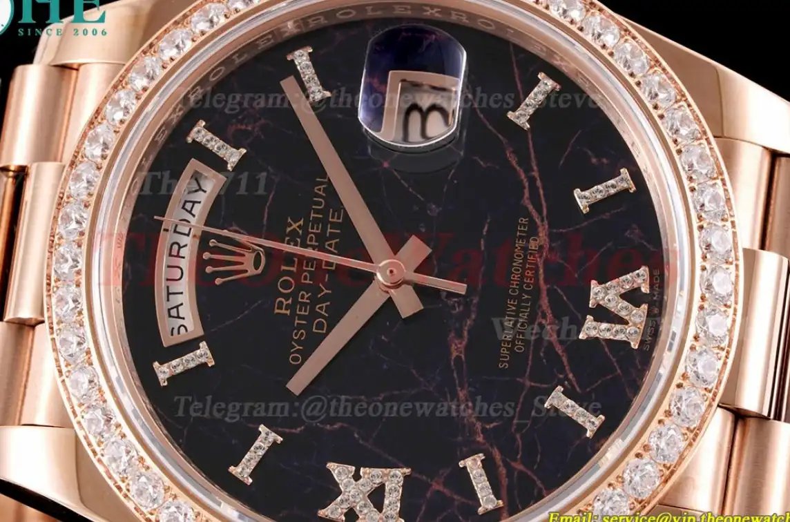 DayDate 228345 40mm Dia RG RG Brown Patterned Dial TWS A2836