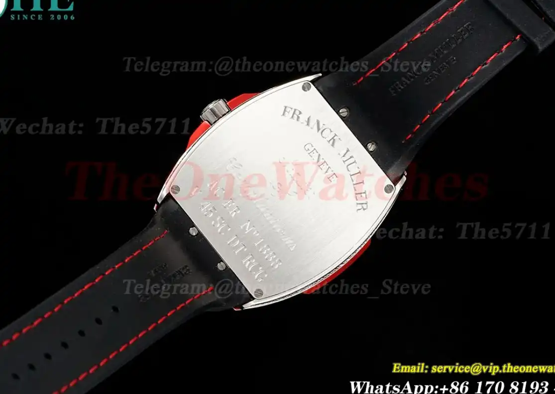 Vanguard Mens 44mm Dia SS LE Black Red ABF A2824