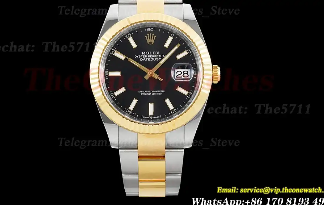 Datejust 126333 41mm Oys YG SS Black Dial Clean SH235