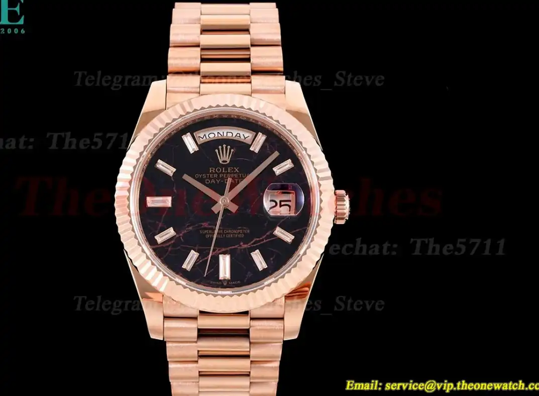 DayDate 228235 40mm RG RG Brown Patterned Dial TWS A2836