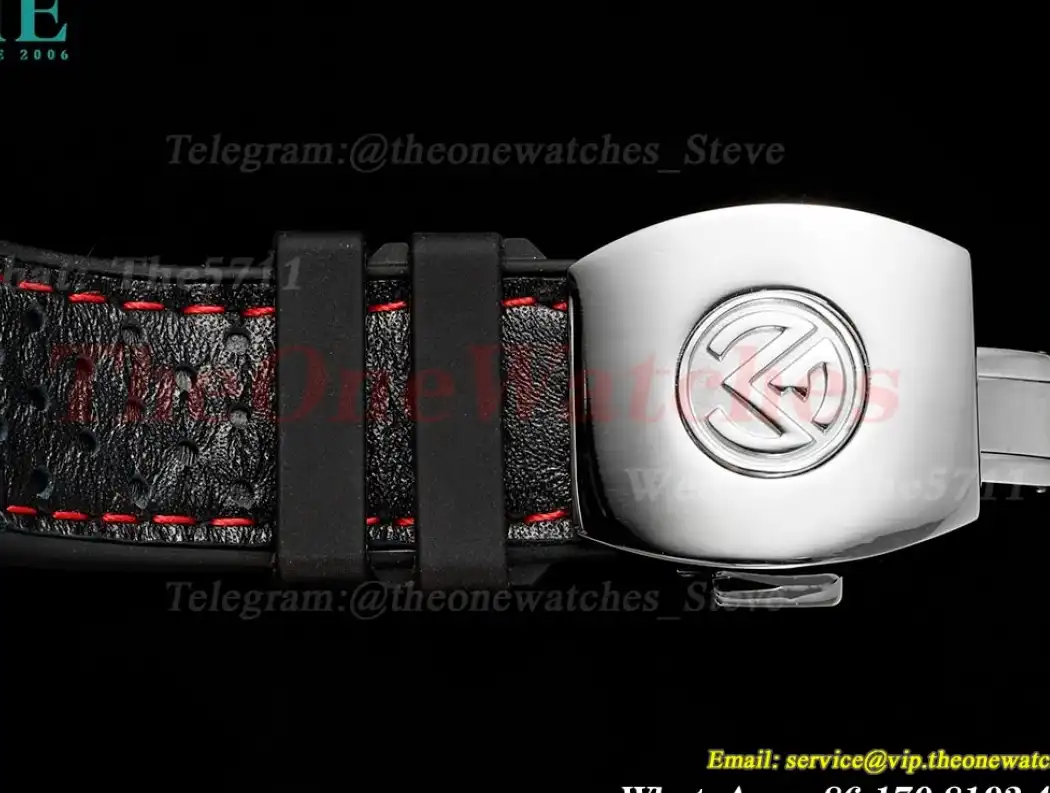 Vanguard Mens 44mm SS LE Black Red ABF A2824