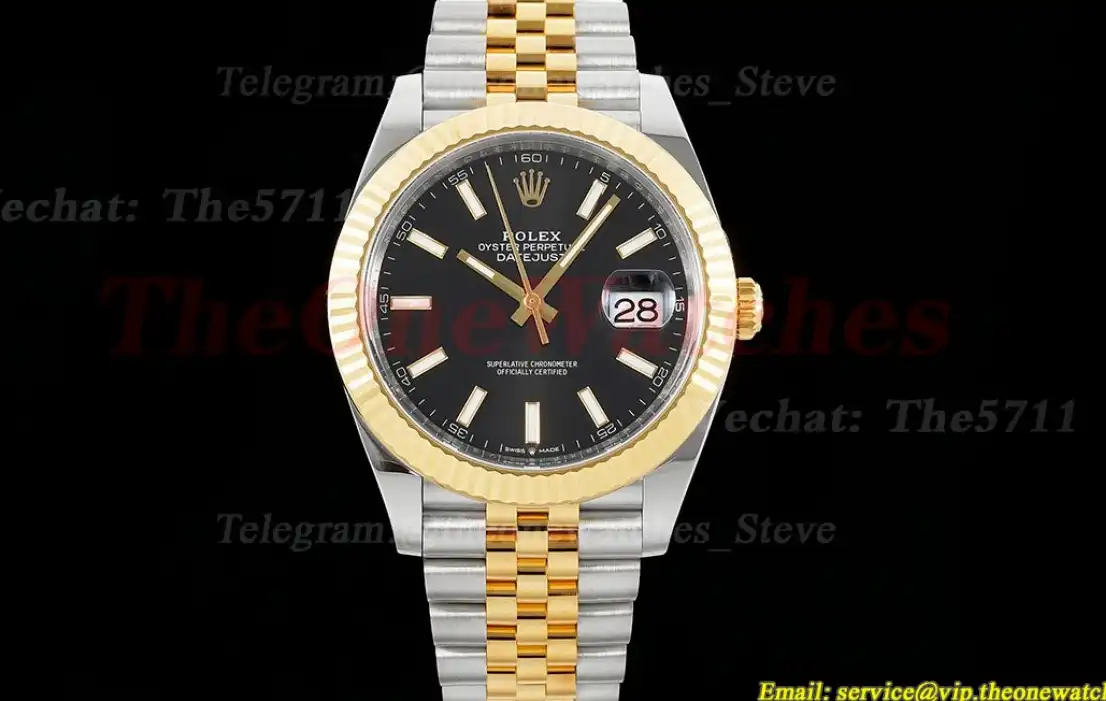 Datejust 126333 41mm Jub YG SS Black Dial Clean SH3235