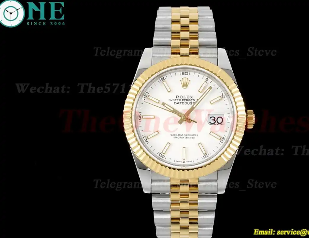 Datejust 126333 41MM Jub 904L Wht Stk YG SS GMF VR3235