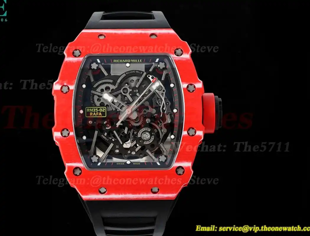 RM035 Carbon RU Red Black Sonic V2 Clone RMUL2