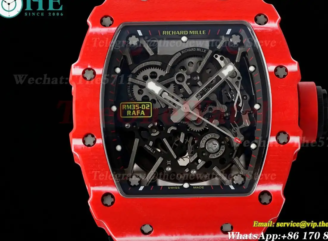 RM035 Carbon RU Red Black Sonic V2 Clone RMUL2