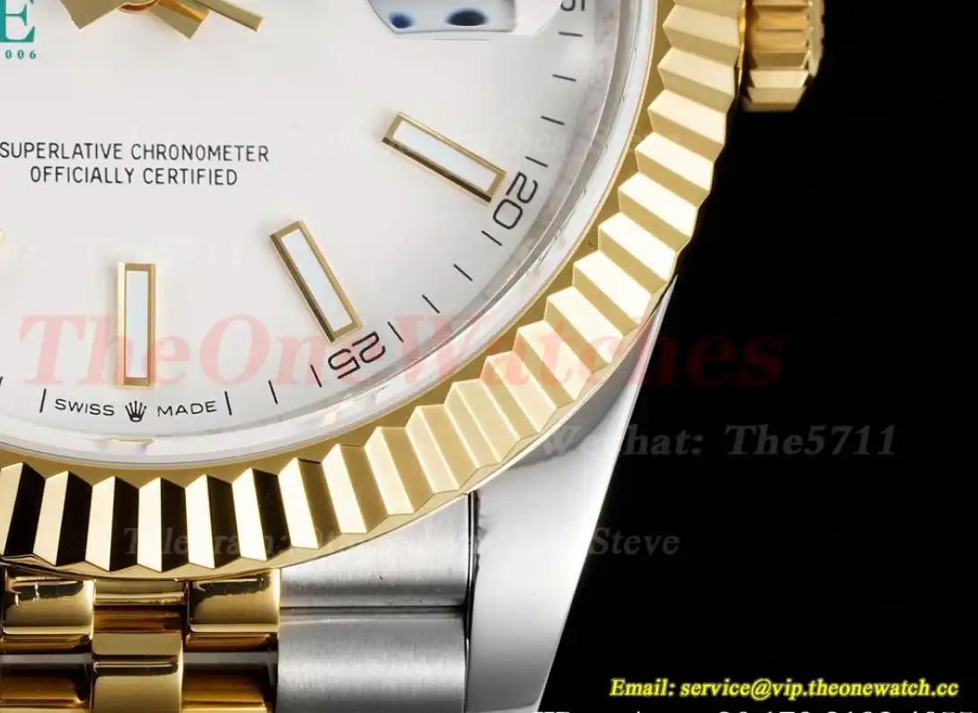 Datejust 126333 41MM Jub 904L Wht Stk YG SS GMF VR3235