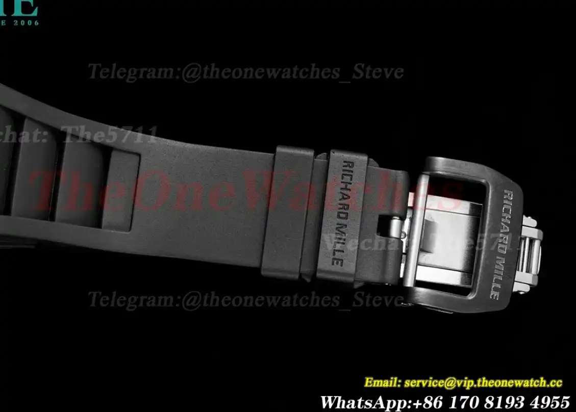 RM027-03 Rafael Nadal Carbon Case On Black Rubber Strap Real Tourbillon RMF